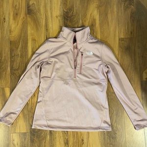 Pink fleece pullover North Face